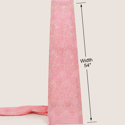 Cotton Stripe Embroidery Fabric