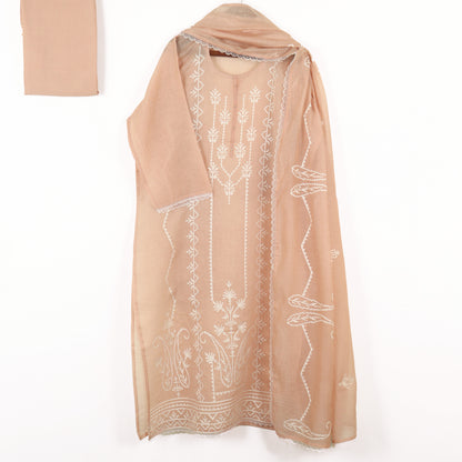 Semi Stitched Chanderi Suit