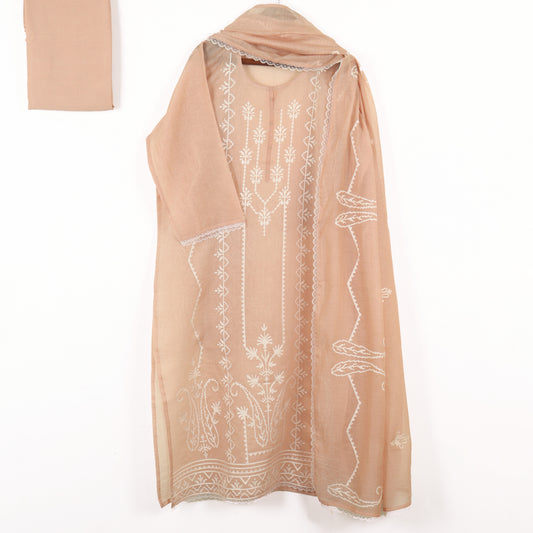 Semi Stitched Chanderi Suit