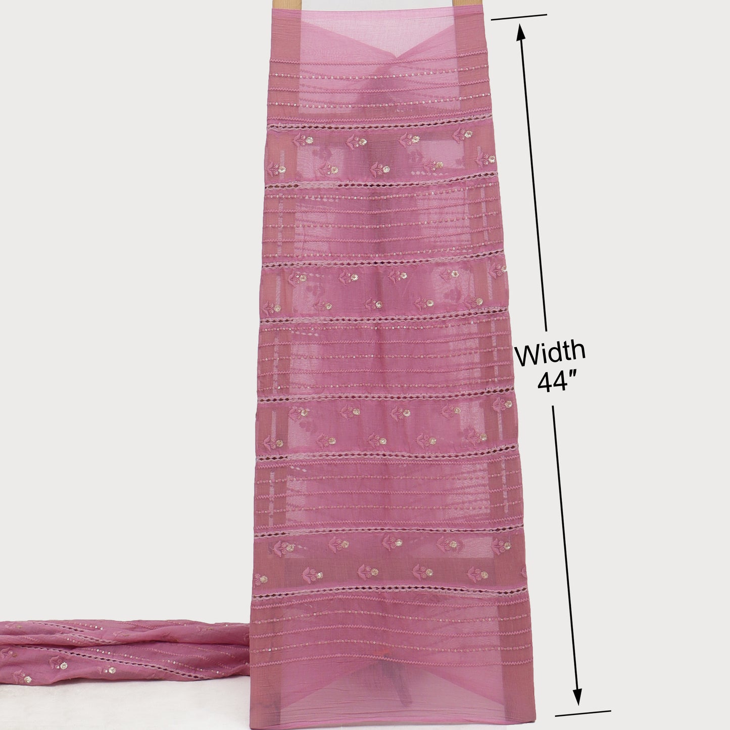 Mul Chanderi Embroidery Fabric