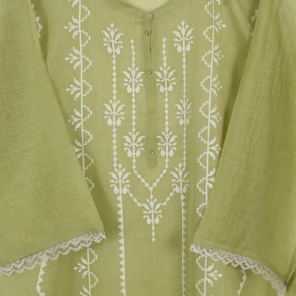 Semi Stitched Chanderi Suit