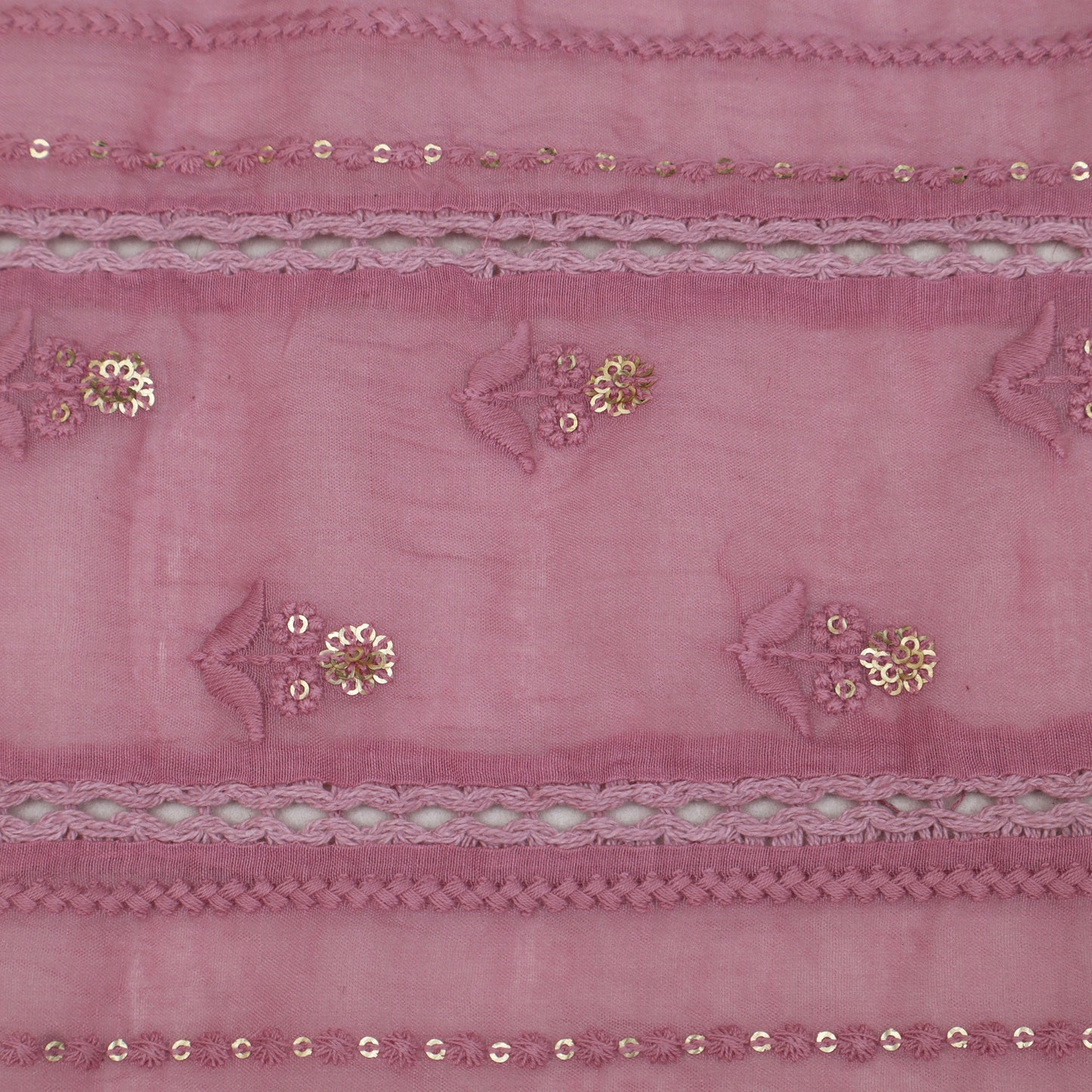 Mul Chanderi Embroidery Fabric