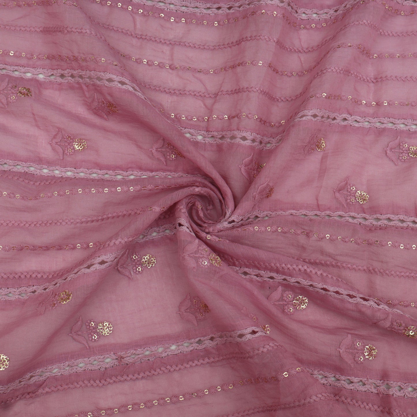 Mul Chanderi Embroidery Fabric