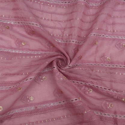 Mul Chanderi Embroidery Fabric