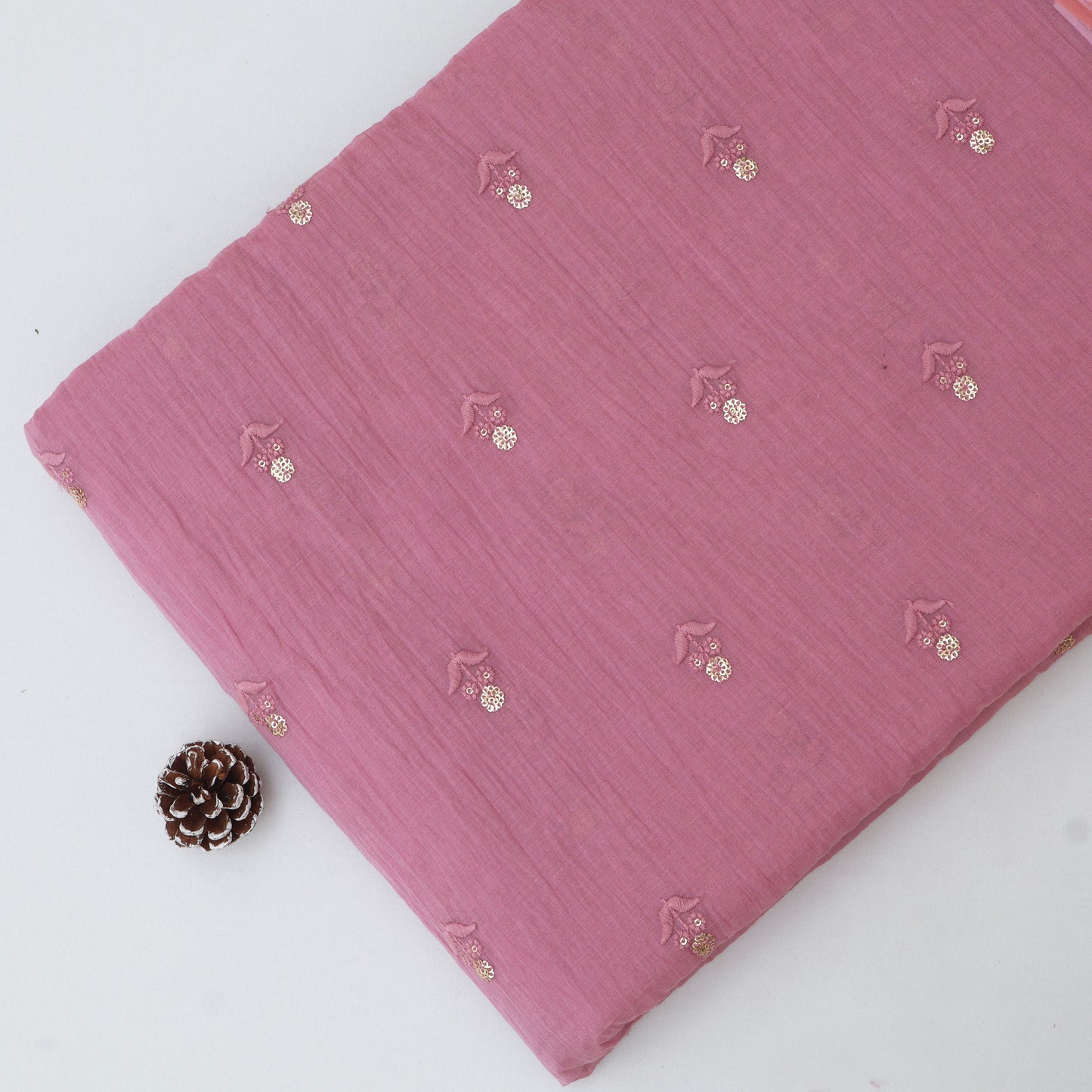 Mul Chanderi Embroidery Fabric