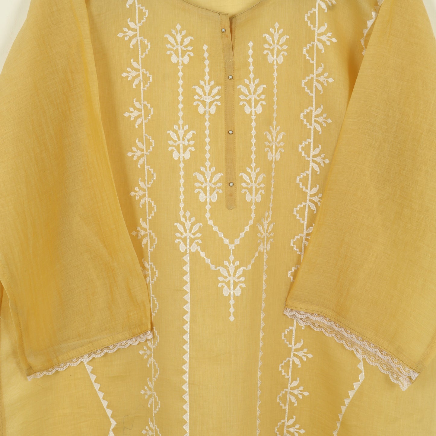 Semi Stitched Chanderi Suit