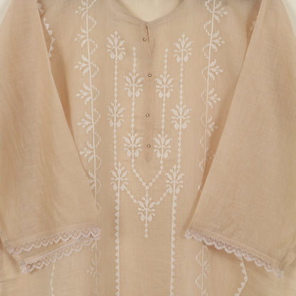 Semi Stitched Chanderi Suit