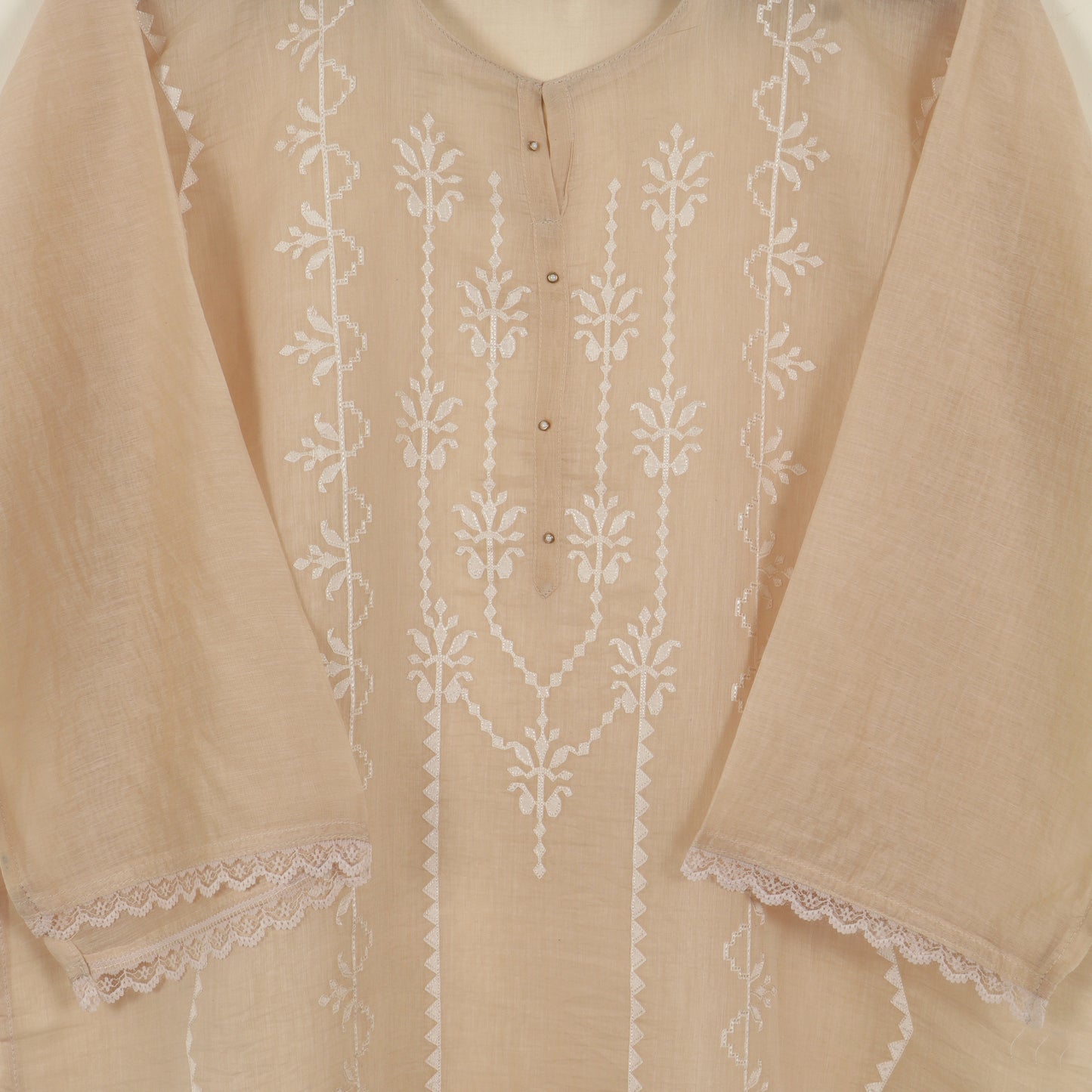 Semi Stitched Chanderi Suit