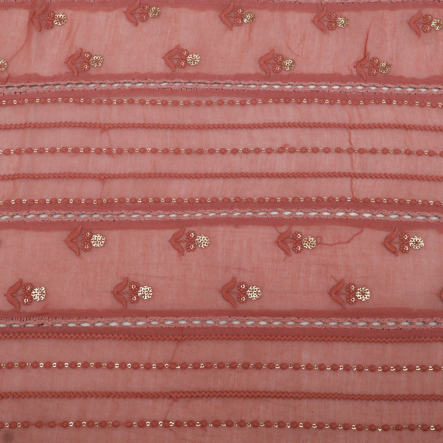 Mul Chanderi Embroidery Fabric