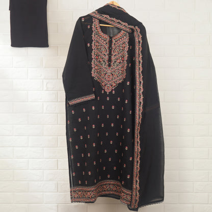 Semi Stitched Chanderi Suit