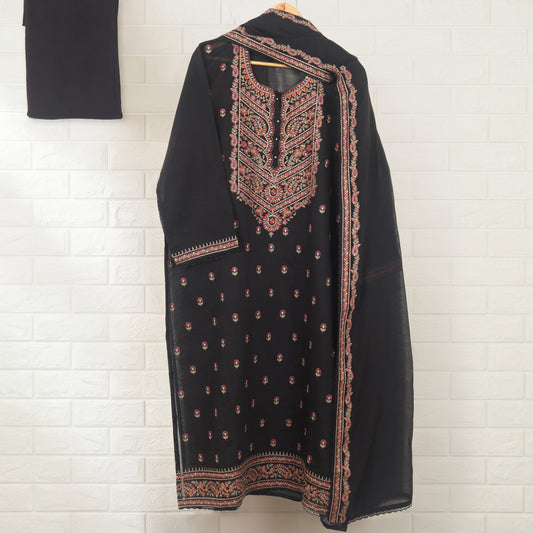 Semi Stitched Chanderi Suit