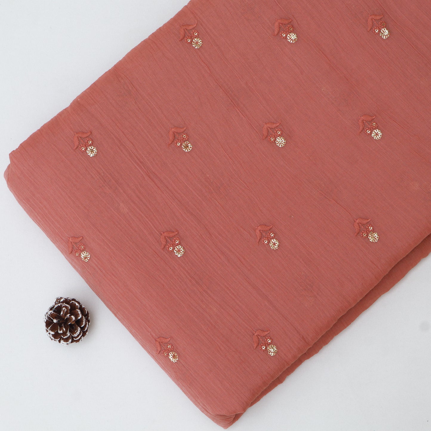 Mul Chanderi Embroidery Fabric