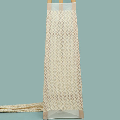 White Color Georgette Embroidery Fabric