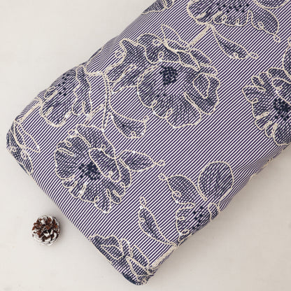 Cotton Stripe Embroidery Fabric