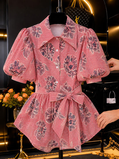 Cotton Stripe Embroidery Fabric