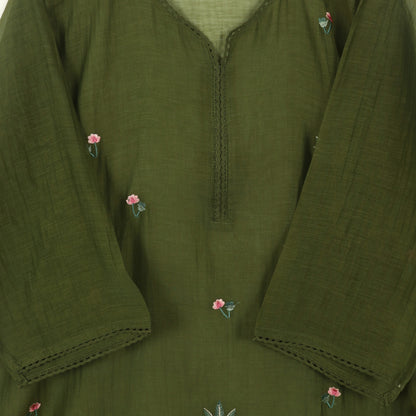 Semi-Stitched Chanderi  Suit