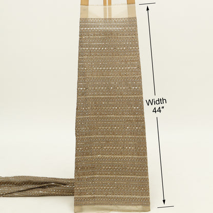 Golden Sequins Tissue Embroidery