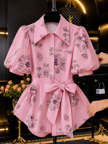 Cotton Stripe Embroidery Fabric