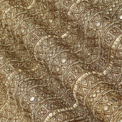 Golden Sequins Tissue Embroidery