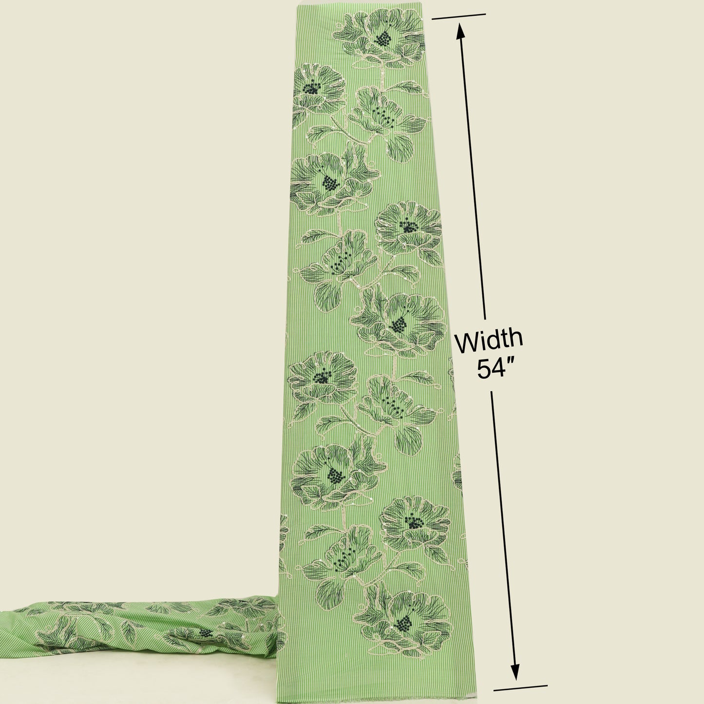Cotton Stripe Embroidery Fabric