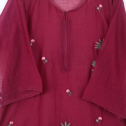 Semi-Stitched Chanderi  Suit