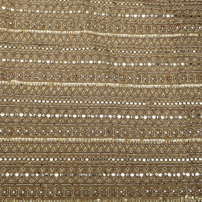 Golden Sequins Tissue Embroidery