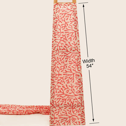 Cotton Chikan Print Embroidery Fabric