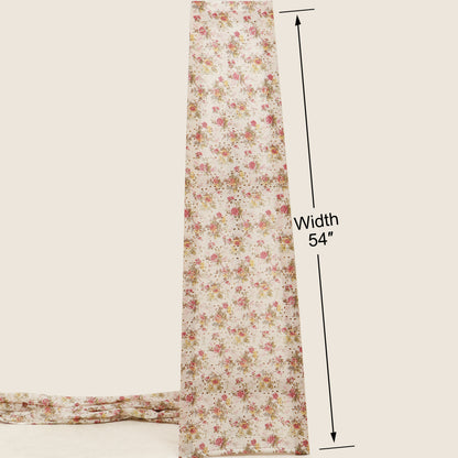 Cotton Chikan Print Embroidery Fabric