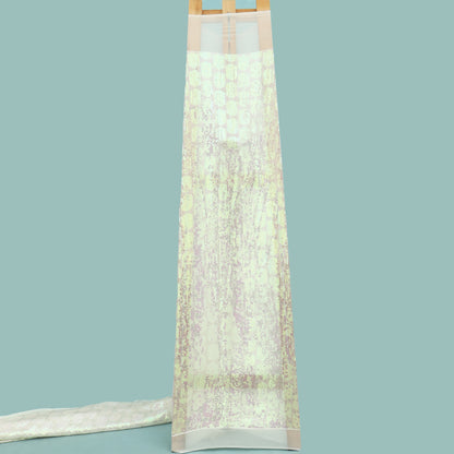 White Color Georgette Embroidery Fabric