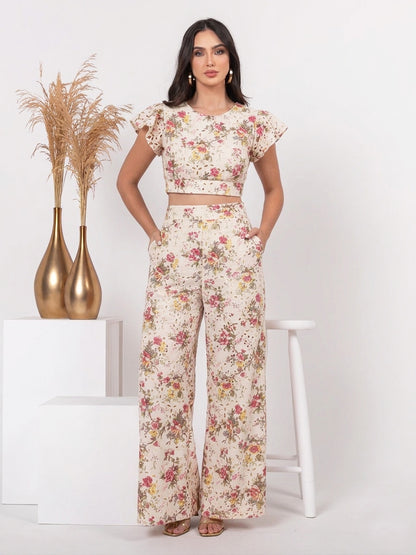 Cotton Chikan Print Embroidery Fabric
