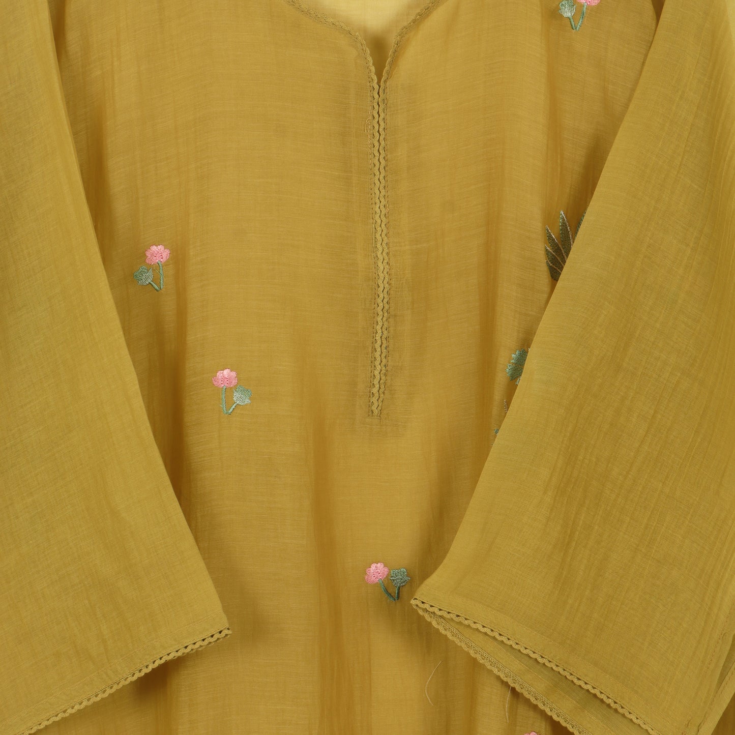 Semi-Stitched Chanderi  Suit