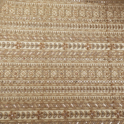 Golden Net Sequins Embroidery