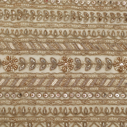 Golden Net Sequins Embroidery