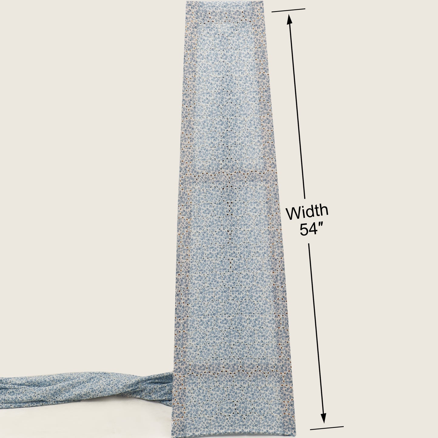 Cotton Chikan Print Embroidery Fabric