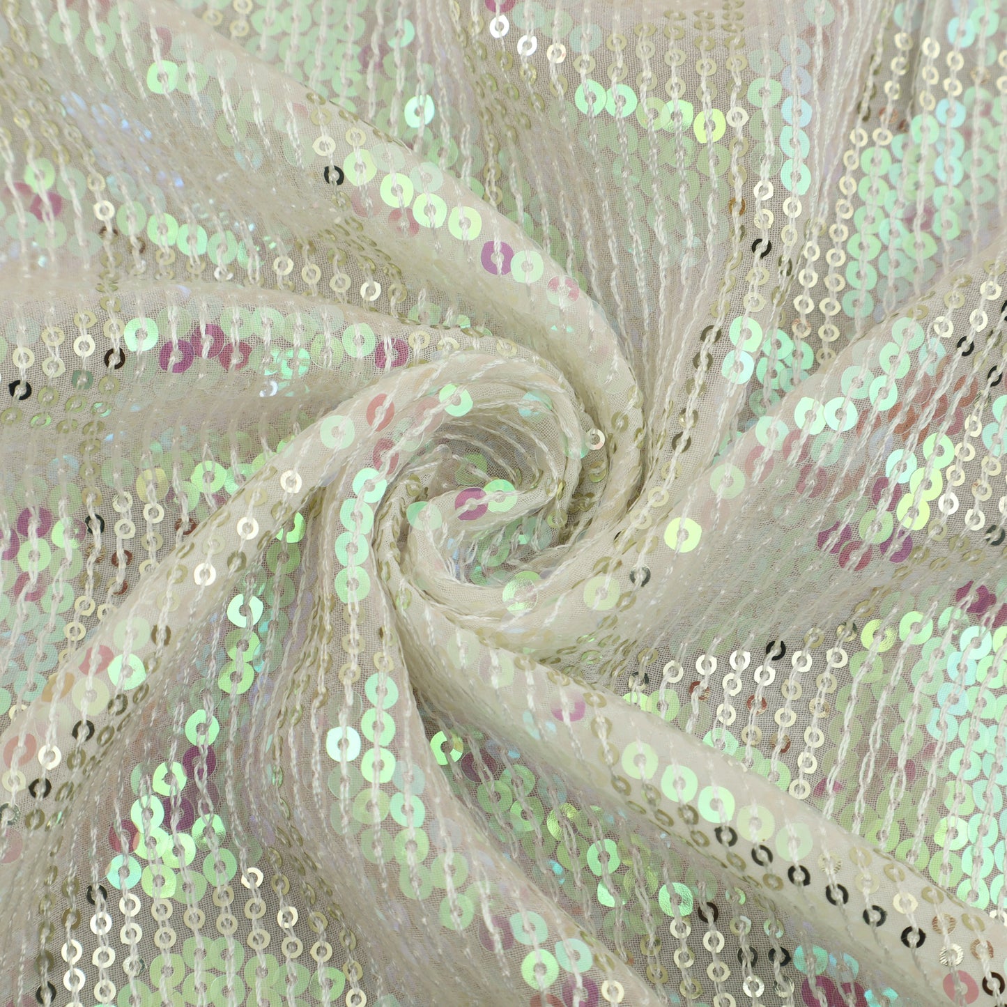 White Color Georgette Embroidery Fabric