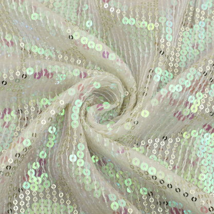 White Color Georgette Embroidery Fabric
