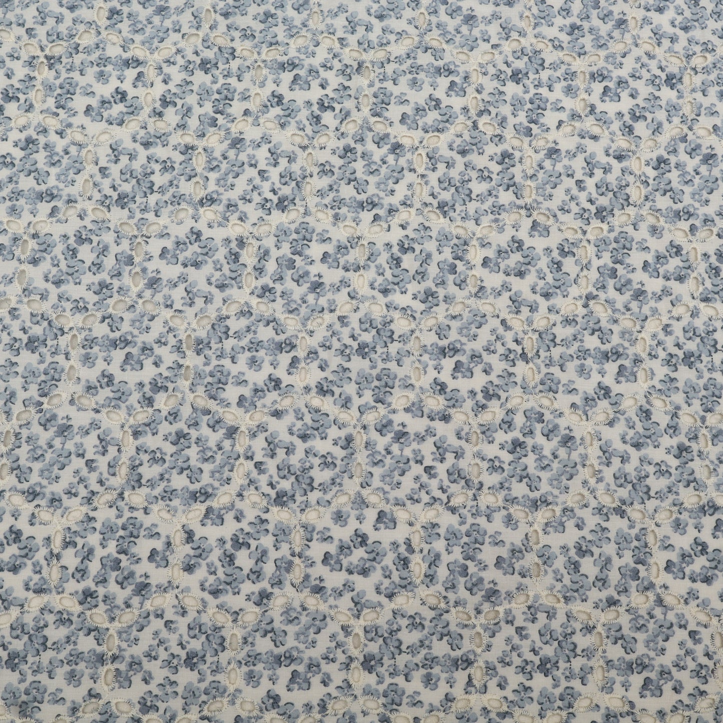 Cotton Chikan Print Embroidery Fabric