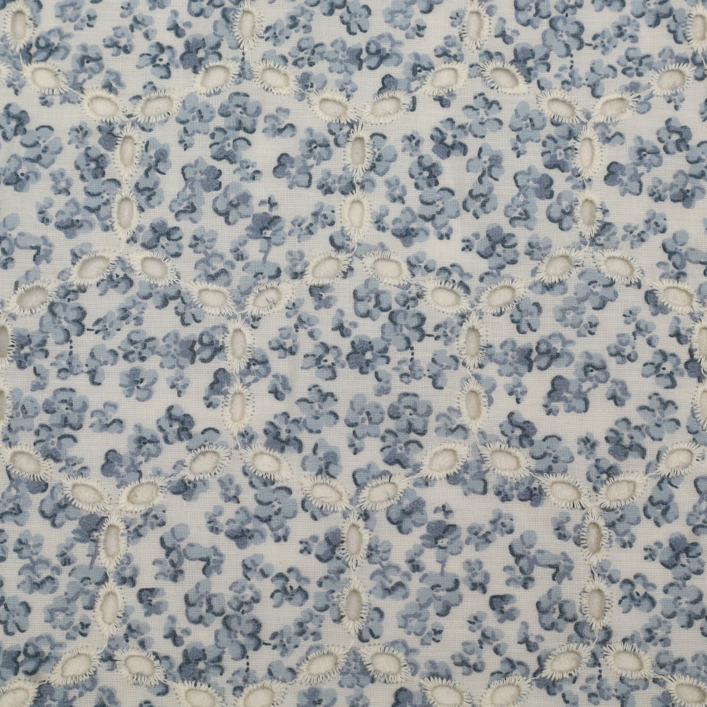 Cotton Chikan Print Embroidery Fabric