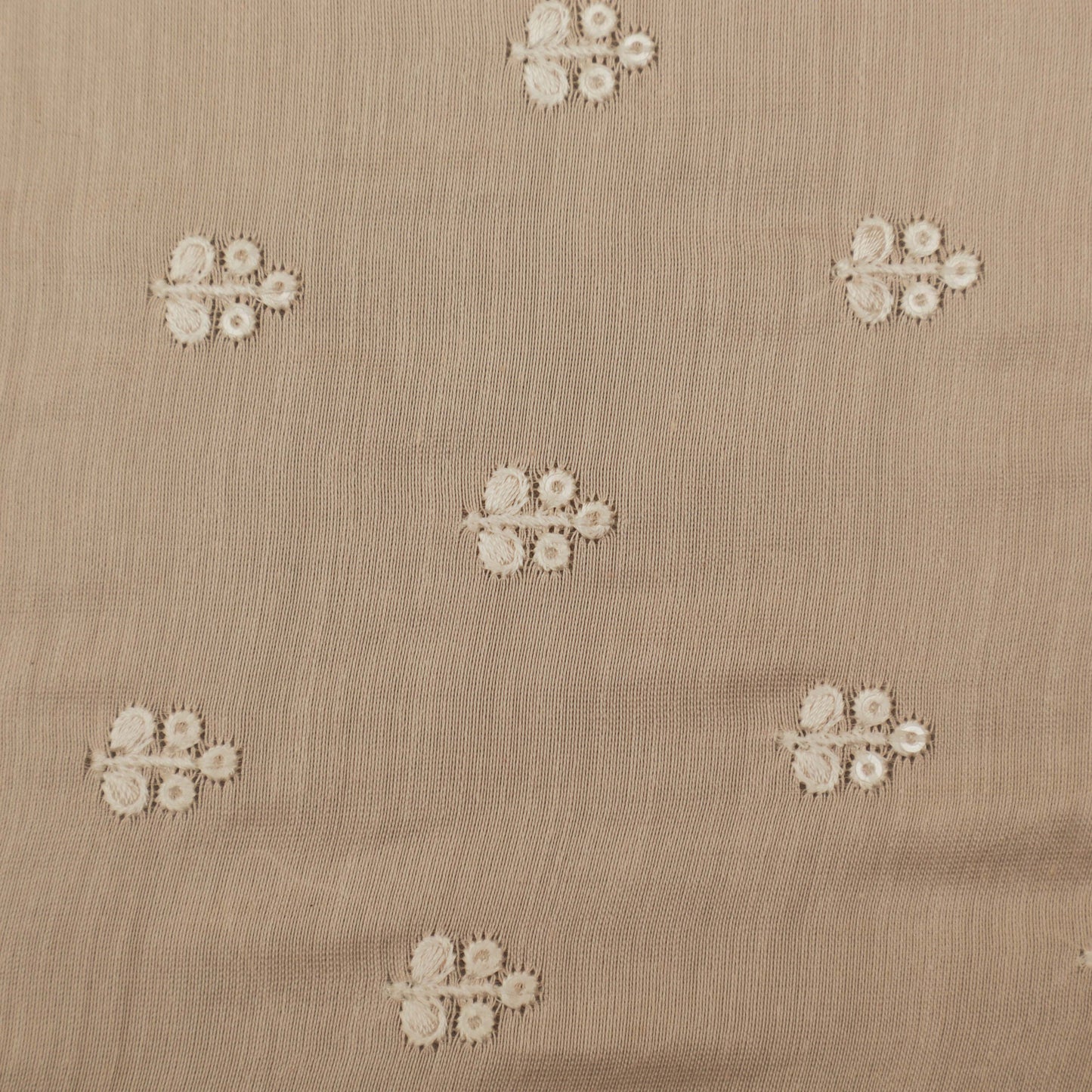 Peach Color Chanderi Embroidery Fabric