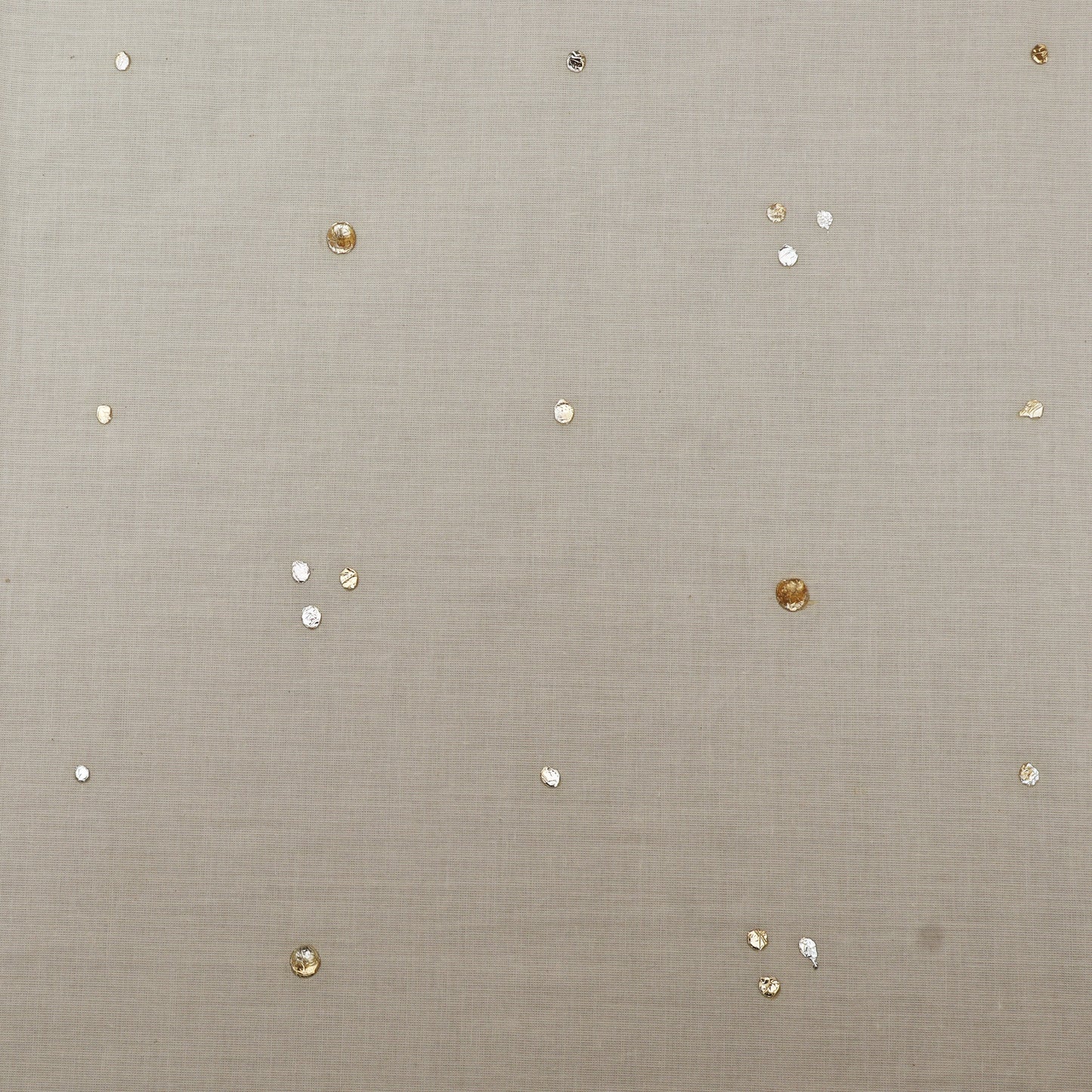 Off White Color Kora Mukesh Work Fabric