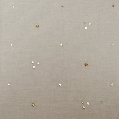 Off White Color Kora Mukesh Work Fabric