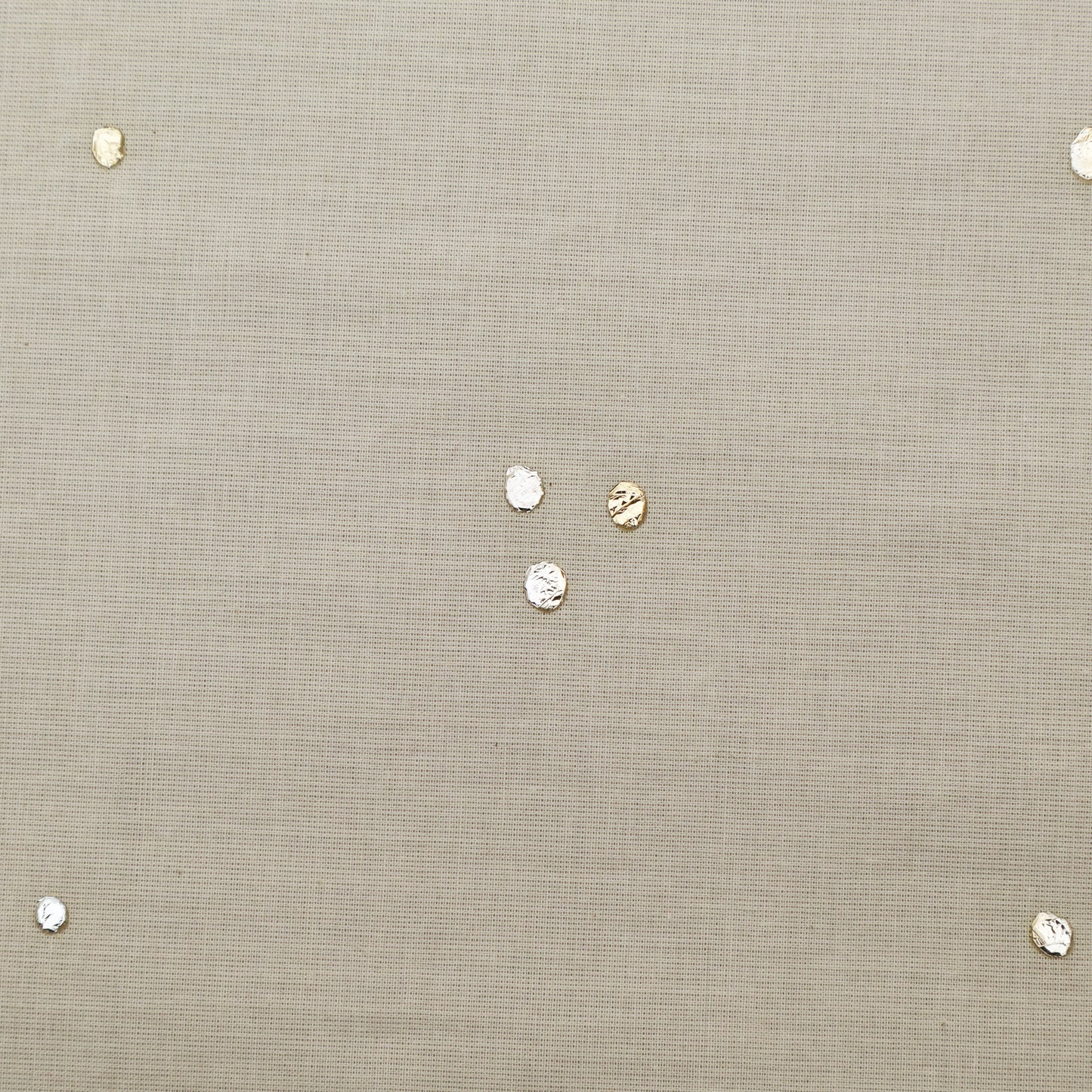 Off White Color Kora Mukesh Work Fabric