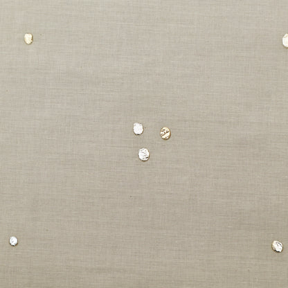 Off White Color Kora Mukesh Work Fabric