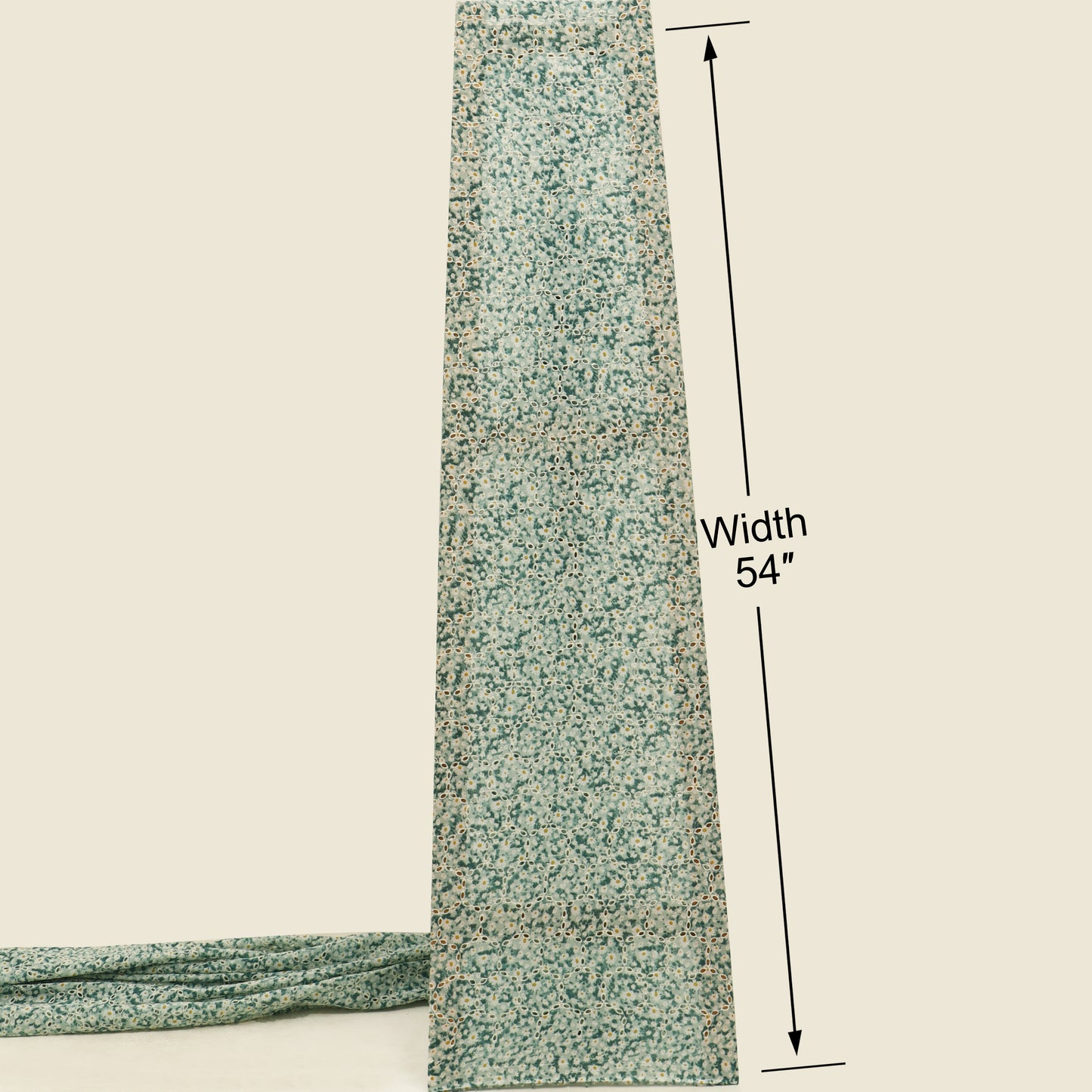Cotton Chikan Print Embroidery Fabric