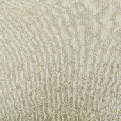 White Color Georgette Embroidery Fabric