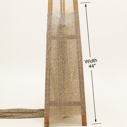 Golden Sequins Net Embroidery