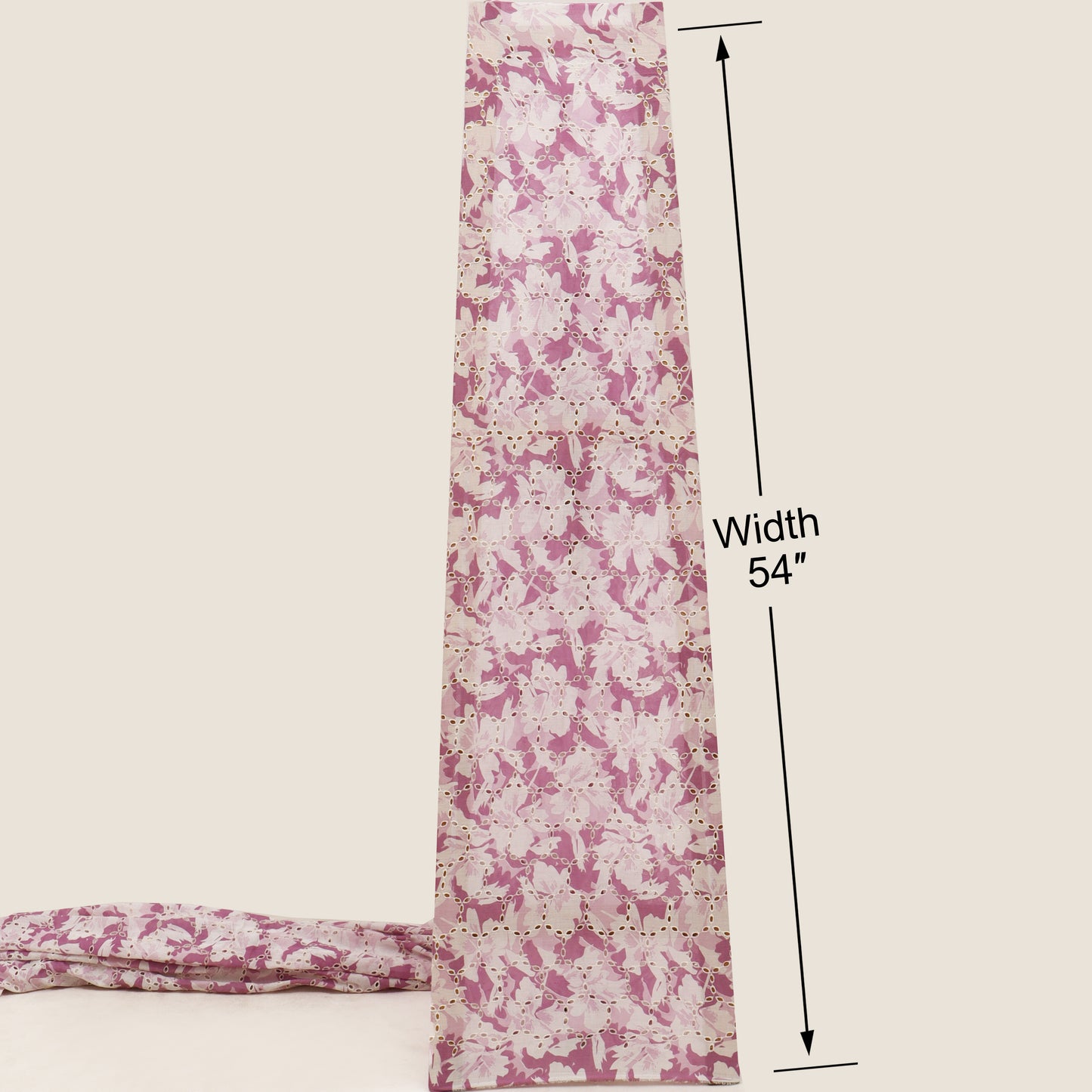 Cotton Chikan Print Embroidery Fabric