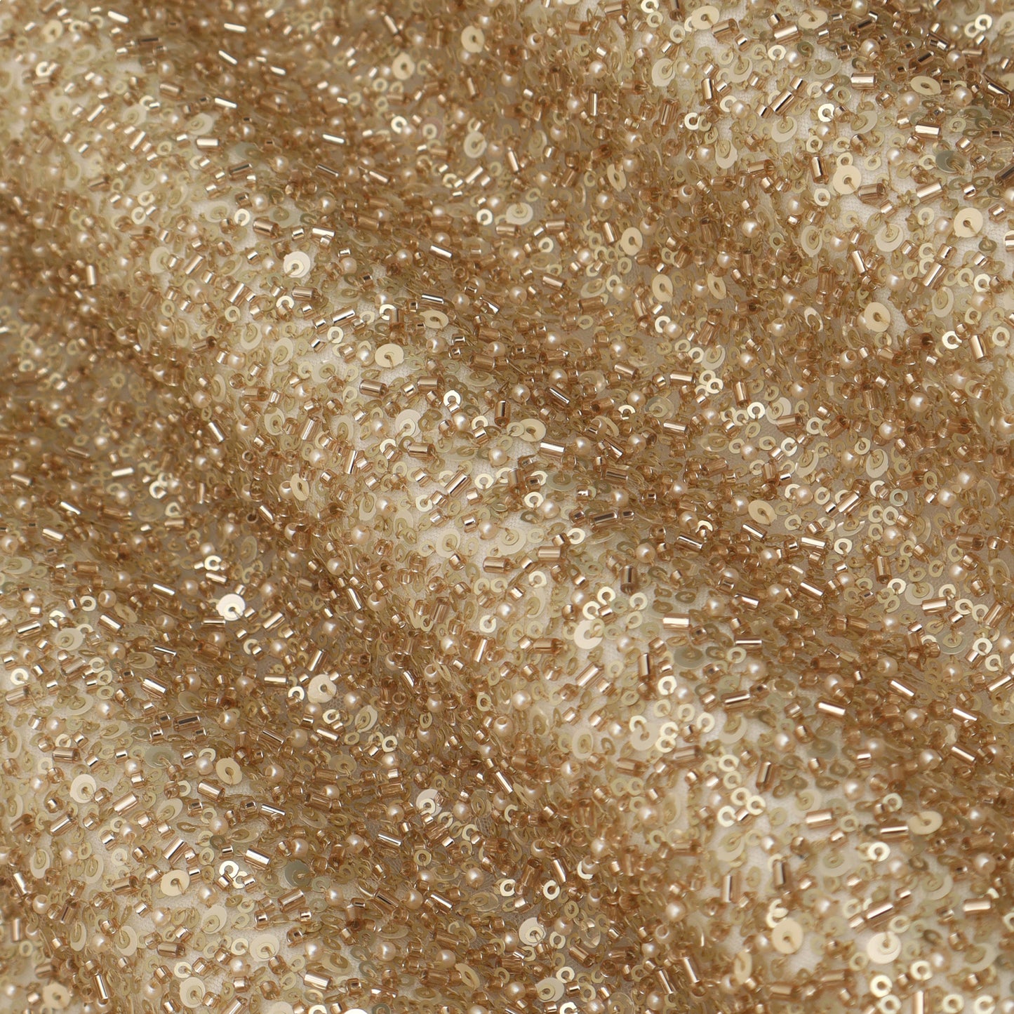 Golden Sequins Net Embroidery