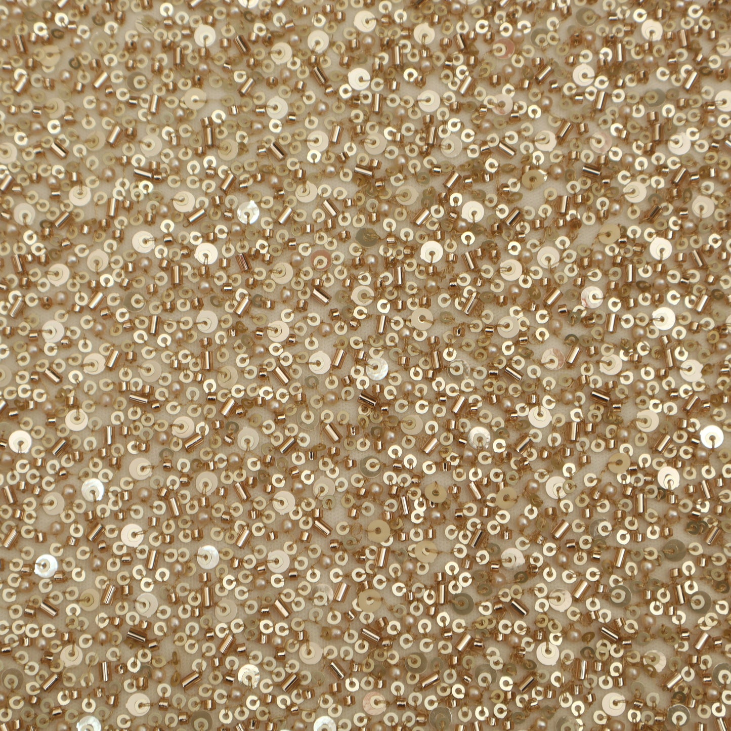 Golden Sequins Net Embroidery