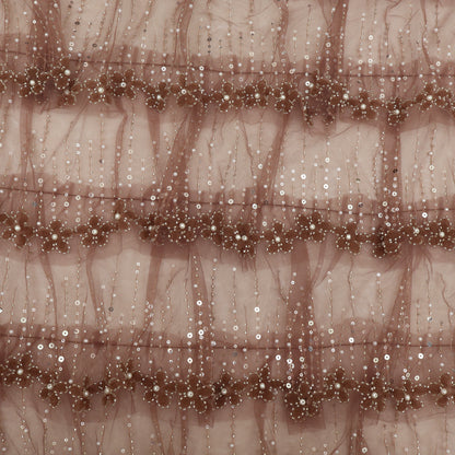 Ruffle Style Net Embroidery Fabric